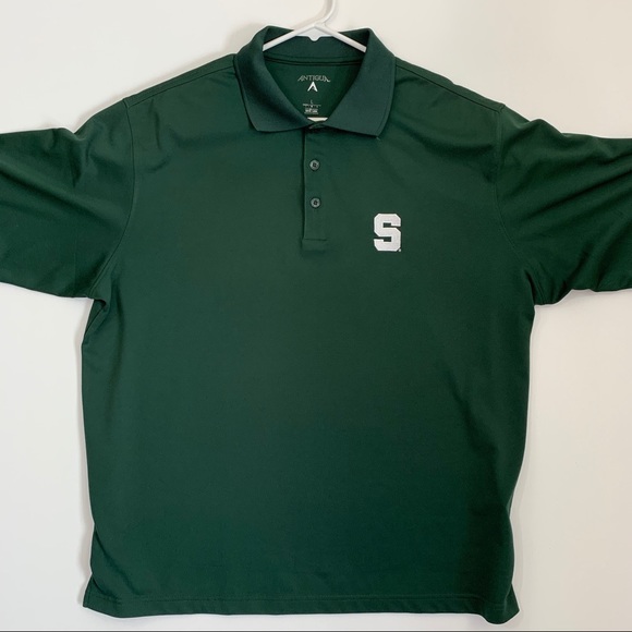 Spartans MI State Antigua large polo green MSU - Picture 6 of 7